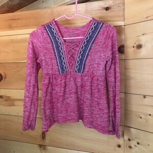 Arizona juniors size (14) large pink sweater